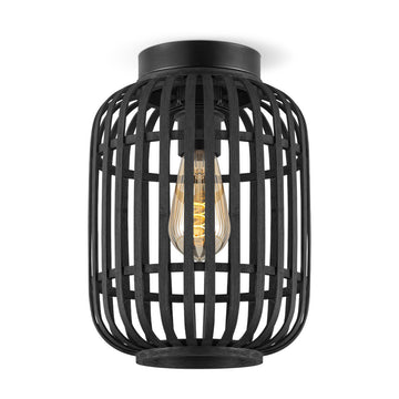 Plafondlamp met Bamboe kap