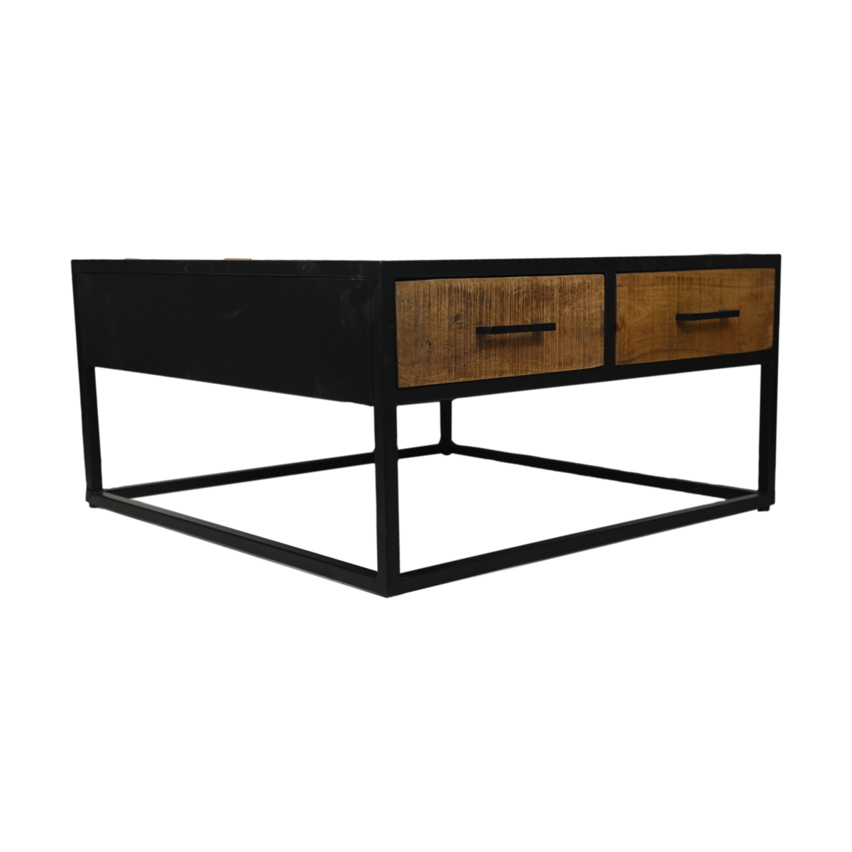 Salontafel Verona - 80 - Naturel/Zwart - Mango