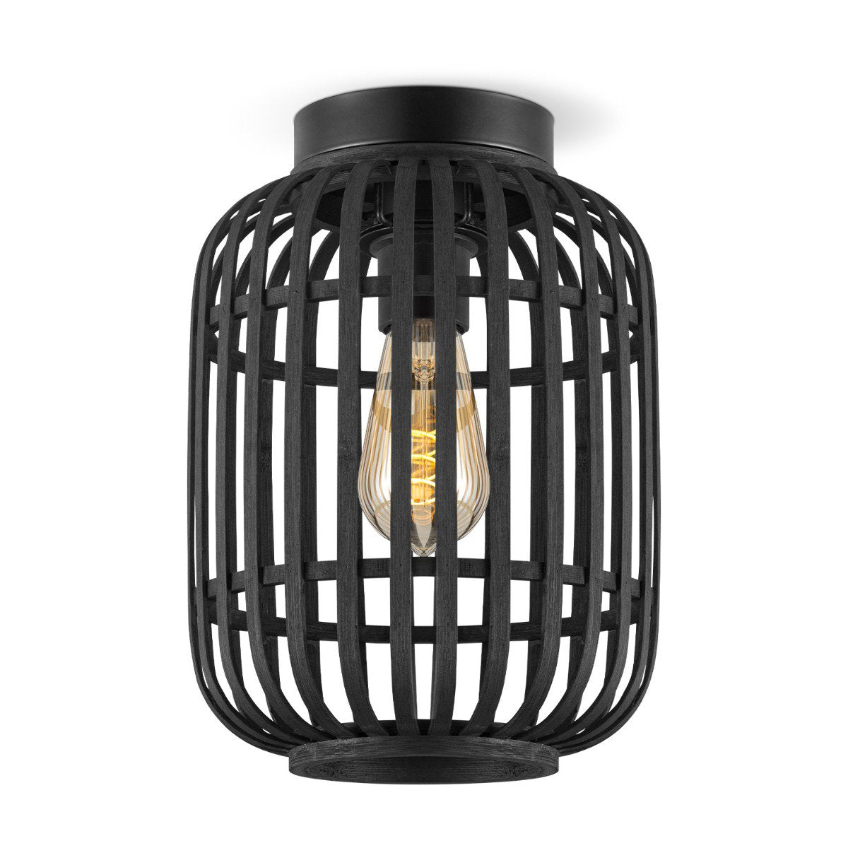 Plafondlamp met Bamboe kap